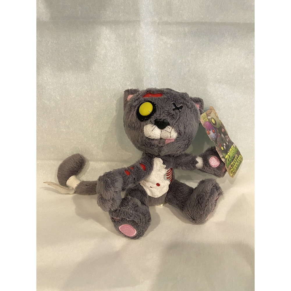 RARE Mezco Toyz Mega Death Mittens Creepy Cuddlers Zombie Undead Cat Plush Toy